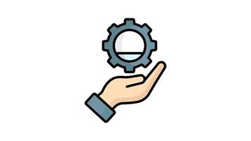 Impact icon animated. animated icon related to business. alpha channel, transparent background video