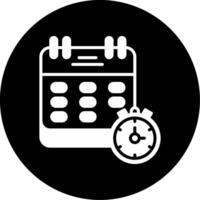 Freelance Daily Work Log Glyph Circle Inverted vector