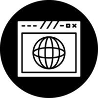 Compatible Cross Platform Browser Glyph Circle Inverted vector