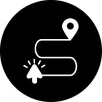 Navigate Website Menu Glyph Circle Inverted vector