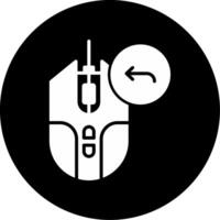 Go Back Button Glyph Circle Inverted vector