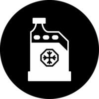 Engine Cooling Coolant Glyph Circle Inverted vector