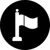 Numbered Milepost Marker Glyph Circle Inverted vector