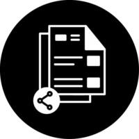 Easy File Sharing Option Glyph Circle Inverted vector