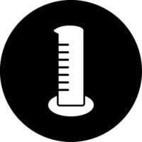 Graduated Measurement Cylinder Glyph Circle Inverted vector