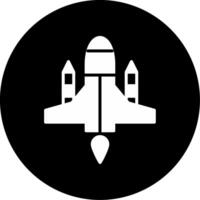 NASA Space Shuttle Design Glyph Circle Inverted vector