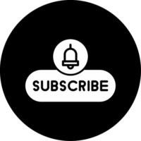 Subscribe Now Button Glyph Circle Inverted vector