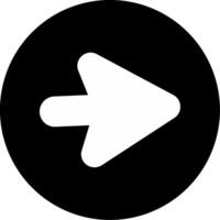 Go Forward Button Glyph Circle Inverted vector
