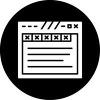 Organized Website Tabs Layout Glyph Circle Inverted vector