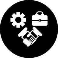 Team Collaboration App Suite Glyph Circle Inverted vector