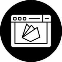Firebase Real Time Database Glyph Circle Inverted vector