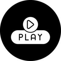 Media Play Button Glyph Circle Inverted vector
