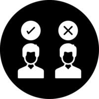 Staff Unavailability or Absence Glyph Circle Inverted vector