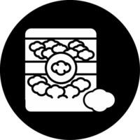 Quick Dry Face Towel Glyph Circle Inverted vector