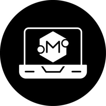 Redis In Memory Cache Glyph Circle Inverted vector