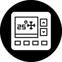 Engine Thermostat Valve Glyph Circle Inverted vector