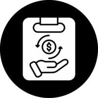 Monthly Mortgage Payment Form Glyph Circle Inverted vector