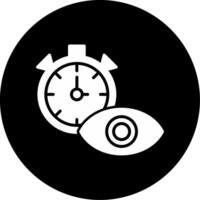 Office Time Tracking App Glyph Circle Inverted vector