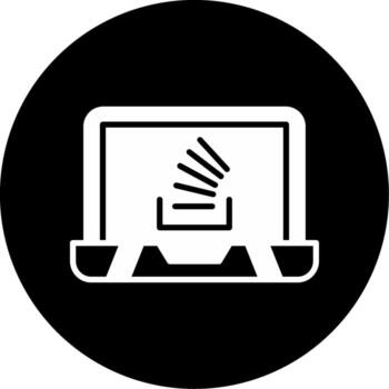 Stack Overflow Error Glyph Circle Inverted vector