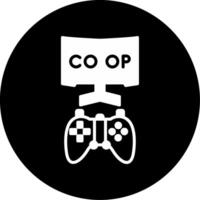 Cooperative Co op Mode Glyph Circle Inverted vector