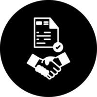Client Accepted Your Proposal Glyph Circle Inverted vector