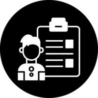 Client Shared Project Brief Glyph Circle Inverted vector