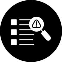 Index Out of Bounds Error Glyph Circle Inverted vector