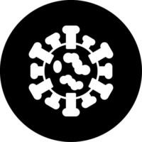 Lactobacillus acidophilus Probiotic Bacterium Glyph Circle Inverted vector