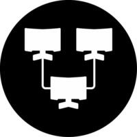 Local LAN Party Event Glyph Circle Inverted vector