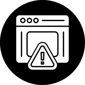 nulo puntero excepción glifo circulo invertido vector