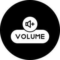 Increase Volume Button Glyph Circle Inverted vector