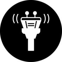 Central Air Traffic Control Operations Glyph Circle Inverted vector