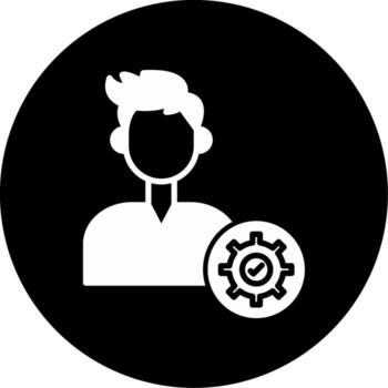 Execute System Command Glyph Circle Inverted vector