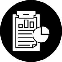 Job Market Analysis Report Glyph Circle Inverted vector