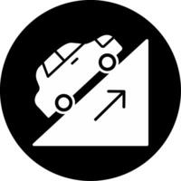 Uphill Hill Start Technique Glyph Circle Inverted vector