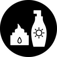 Cooling After Sun Lotion Glyph Circle Inverted vector