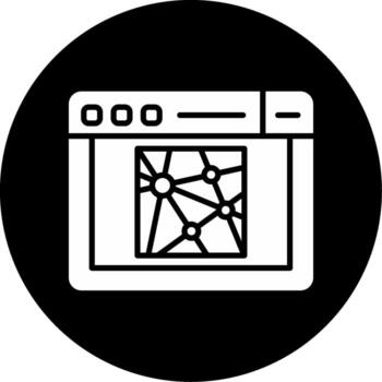 Netlify estático hospedaje glifo circulo invertido vector