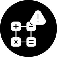 Arithmetic Operation Error Glyph Circle Inverted vector