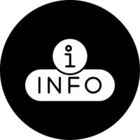 Info Panel Button Glyph Circle Inverted vector