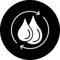 Household Greywater Reuse System Glyph Circle Inverted vector
