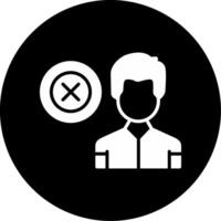 Process or Equipment Failure Glyph Circle Inverted vector