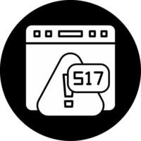 Error 517 Script Execution Timeout Glyph Circle Inverted vector