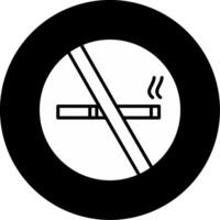 No Smoking Symbol Sign Glyph Circle Inverted vector