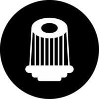 Engine Air Filter Glyph Circle Inverted vector