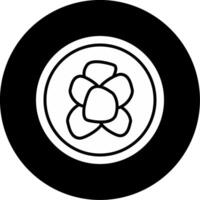Micrococcus luteus Skin Flora Microbe Glyph Circle Inverted vector