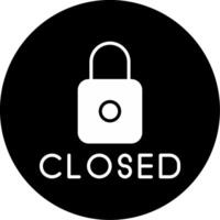 Store Temporarily Closed Sign Glyph Circle Inverted vector