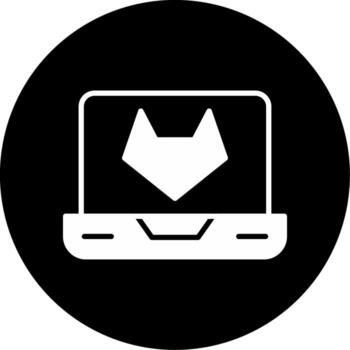 gitlab código colaboración glifo circulo invertido vector