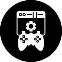 Creative Game Design Process Glyph Circle Inverted vector