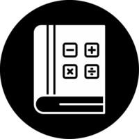 Math Textbook with Formula Glyph Circle Inverted vector