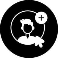 Sign Up Form Glyph Circle Inverted vector